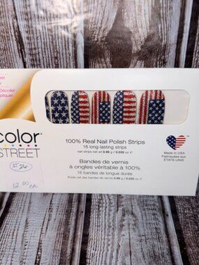 Flagtime Gal Color Street Nail Polish Strips Retired July 4th Stars & Stripes